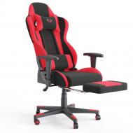 Кресло геймерское с подставкой для ног Vicco Alpha Черно-Красный