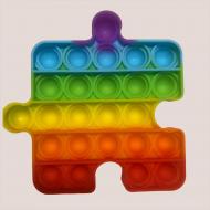 Игрушка-антистресс пупирка Сквиш Pop It Пазл 12.5x125x1,5 см Разноцветный Игрушка-антистресс пупирка Сквиш Pop It Пазл 12.5x125x1,5 см Разноцветный