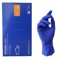 Перчатки нитриловые неопудренные смотровые Nitrylex Basic XS Mercator Medical 100 шт.