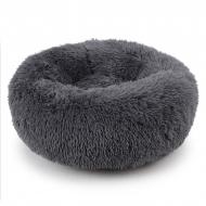 Подушка-лежак Taotaopets 552201 XL для котів і собак круглий Dark Grey Подушка-лежак Taotaopets 552201 XL для котів і собак круглий Dark Grey