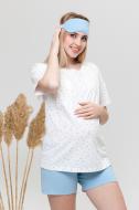 Пижама для беременных и кормящих мам Юла мама Janice S 44 Голубой/Молочный (NW-5.8.2)