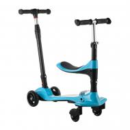 Самокат детский с родительской ручкой и сиденьем Best Scooter 16-1 Синий Самокат детский с родительской ручкой и сиденьем Best Scooter 16-1 Синий