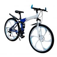 Велосипед Kucher City Power складаний на литих дисках 26" рама 17" Біло-синій (1501187127)