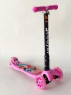 Самокат детский Micmax Scooter 03 MZ с подсветкой колес Розовый (03MZ-pink)