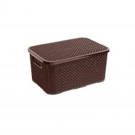 Ящик для зберігання BranQ Rattan з кришкою 7 л Шоколад (BRQ1722-cho) Ящик для зберігання BranQ Rattan з кришкою 7 л Шоколад (BRQ1722-cho)