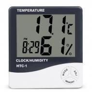 Електронний кімнатний термометр-гігрометр KETOTEK НТС-1 з годинником (100098)