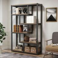 Стеллаж для хранения в стиле Loft 1730х1000х350 металл/дерево Коричневый (NS-1908) Стеллаж для хранения в стиле Loft 1730х1000х350 металл/дерево Коричневый (NS-1908)