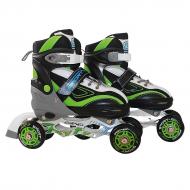 Роликовые коньки 4в1 (квады, ролики, коньки) р. 31-34 Black/Green/White (SV-LG0034) Роликовые коньки 4в1 (квады, ролики, коньки) р. 31-34 Black/Green/White (SV-LG0034)