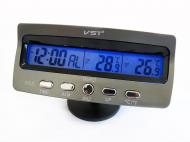Автомобільний годинник VST 7045 з термометром 