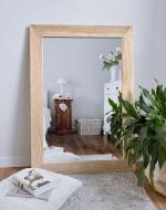 Настенное зеркало в деревянной раме HomeDeco Ясень белый 80х80 см Настенное зеркало в деревянной раме HomeDeco Ясень белый 80х80 см