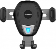 Держатель AWEI with wireless charger CW2 10W/QC/2A Black Держатель AWEI with wireless charger CW2 10W/QC/2A Black