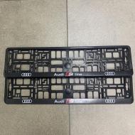 Рамки під номерний знак S-Line Audi Ауді комплект 2 штуки