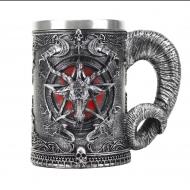 Кружка сатана Baphomet с рогом пентаграмма 500 мл Кружка сатана Baphomet с рогом пентаграмма 500 мл