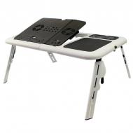 Столик для ноутбука E-Table LD09 универсальный Чорно-белый (77712213)