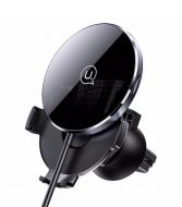 Держатель-беспроводная зарядка для телефона в машину Usams US-CD164 Ultra-Slim Черный (CD164DZ01) Держатель-беспроводная зарядка для телефона в машину Usams US-CD164 Ultra-Slim Черный (CD164DZ01)