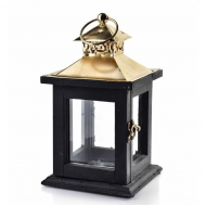 Подсвечник-фонарь деревянный Flora Levi Gold (35261) Подсвечник-фонарь деревянный Flora Levi Gold (35261)