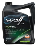 Моторне мастило WOLF ECOTECH 0W 20 SP/RC G 6 FE 4 л