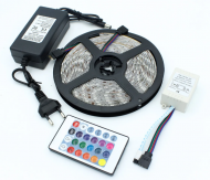 Светодиодная лента LED 3528 RGB с пультом и блоком питания Светодиодная лента LED 3528 RGB с пультом и блоком питания