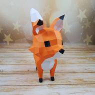 Паперкрафт Лисеня Набір для створення 3D фігури орігамі Паперкрафт Лисеня Набір для створення 3D фігури орігамі