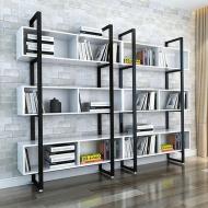 Стелаж для зберігання в стилі Loft 1830х1200х300 метал/дерево Білий (NS-1661) Стелаж для зберігання в стилі Loft 1830х1200х300 метал/дерево Білий (NS-1661)