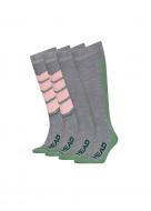 Гірськолижні шкарпетки Head Ski Socks р. 35-38 2 пари Сіро-рожевий (100000160-004-35-38)