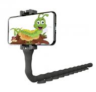 Тримач гнучкий для телефону Cute Worm Lazy Holder з присосками Чорний Тримач гнучкий для телефону Cute Worm Lazy Holder з присосками Чорний