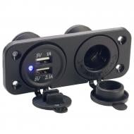 Авто/мото зарядний пристрій Recessed Twin Charging USB IP54 2.1А Авто/мото зарядний пристрій Recessed Twin Charging USB IP54 2.1А