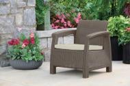 Крісло пластикове Keter Corfu Chair Капучино (242911) Крісло пластикове Keter Corfu Chair Капучино (242911)