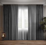 Комплект штор Ann-Tailor микровелюр 150x270 см 2 шт. Светло-серый с серым (372-371-1) Комплект штор Ann-Tailor микровелюр 150x270 см 2 шт. Светло-серый с серым (372-371-1)