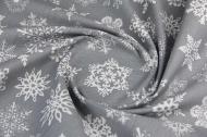 Скатертина новорічна MONTAKIRA 130х130 см кругла Сірий