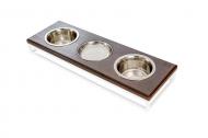 Миски для собак та котів Harley and Cho Lunch Bar Brown wood/White (3300093) Миски для собак та котів Harley and Cho Lunch Bar Brown wood/White (3300093)
