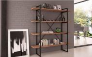 Стеллаж для хранения в стиле Loft 1930х1400х300 металл/дерево Коричневый (NS-1794) Стеллаж для хранения в стиле Loft 1930х1400х300 металл/дерево Коричневый (NS-1794)