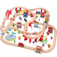 Іграшкова залізниця з дерева Iekool-playtive 110 деталей 110x98 Іграшкова залізниця з дерева Iekool-playtive 110 деталей 110x98