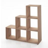 Стелаж треугольный 105x108 Vicco Feacher 6 ячеек Сонома Стелаж треугольный 105x108 Vicco Feacher 6 ячеек Сонома