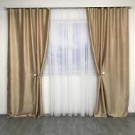 Комплект штор софт-блекаут ALBO 150x270 см 2 шт. Бежевий Комплект штор софт-блекаут ALBO 150x270 см 2 шт. Бежевий
