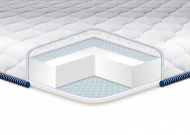 Матрас-топпер ортопедический тонкий Eurosleep Super Strong жаккард 140х200 см Матрас-топпер ортопедический тонкий Eurosleep Super Strong жаккард 140х200 см