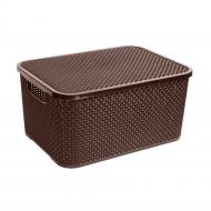 Ящик для зберігання BranQ Rattan з кришкою 19 л Шоколад (BRQ1724-cho) Ящик для зберігання BranQ Rattan з кришкою 19 л Шоколад (BRQ1724-cho)