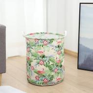 Кошик для білизни Berni Home Big flamingo тканинний з ручками Зелений (57264) Кошик для білизни Berni Home Big flamingo тканинний з ручками Зелений (57264)