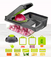 Тертка шатківниця і багатофункціональна овочерізка Foodie Chopper 2021 15 предметів Тертка шатківниця і багатофункціональна овочерізка Foodie Chopper 2021 15 предметів