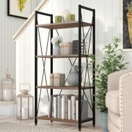 Стелаж для зберігання в стилі Loft 1230х600х250 метал/дерево Дуб венге (NS-1807) Стелаж для зберігання в стилі Loft 1230х600х250 метал/дерево Дуб венге (NS-1807)