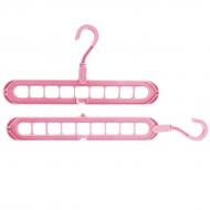 Компактна вішалка для одягу Nine hole magic hanger на 9 секцій Рожевий (1008651-Pink) Компактна вішалка для одягу Nine hole magic hanger на 9 секцій Рожевий (1008651-Pink)