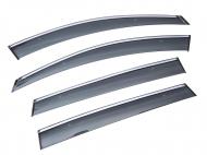 Дефлектори вікон SUN VISORS вітровики з хромом Volkswagen Tiguan 2010-2017 Дефлектори вікон SUN VISORS вітровики з хромом Volkswagen Tiguan 2010-2017