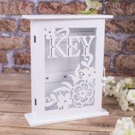 Ключница KEY прорезная 27x22 см Белый (100293) Ключница KEY прорезная 27x22 см Белый (100293)