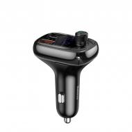 FM-трансмиттер автомобильный BASEUS T typed with Bluetooth FM S-13 2 USB/1 Type-C QC4,0/PD 5A/1,5A/3A Black FM-трансмиттер автомобильный BASEUS T typed with Bluetooth FM S-13 2 USB/1 Type-C QC4,0/PD 5A/1,5A/3A Black