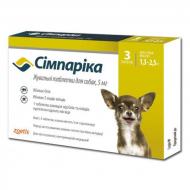 Таблетки від бліх і кліщів Zoetis Сімпаріка 5 мг для собак вагою 1,3/2,5 кг (10022528)
