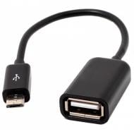 Кабель CARPRIE OTG Micro USB to USB 17 см Black Кабель CARPRIE OTG Micro USB to USB 17 см Black