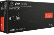 Рукавички нітрилові Mercator Medical Nitrylex Black L непудровані 100 шт Чорні