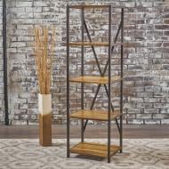 Стеллаж для хранения в стиле Loft 1430х400х360 металл/дерево Коричневый (NS-1684) Стеллаж для хранения в стиле Loft 1430х400х360 металл/дерево Коричневый (NS-1684)