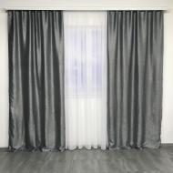 Комплект штор софт блекаут ALBO 150x270 см 2 шт. Сірий Комплект штор софт блекаут ALBO 150x270 см 2 шт. Сірий