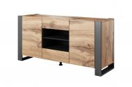 Комод Cama Wood с полками и ящиками в скандинавском стиле Дуб вотан/Антрацит Комод Cama Wood с полками и ящиками в скандинавском стиле Дуб вотан/Антрацит